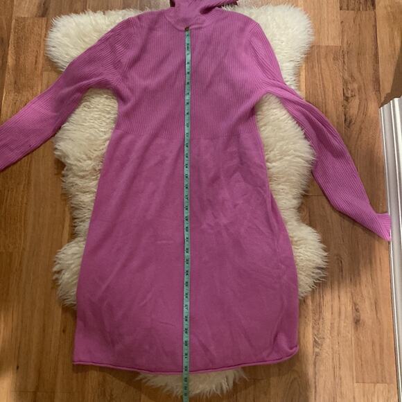 Isaac Mizrahi Women’s Lilac Purple Turtleneck Sweater/Dress Ribbed Cashmere Sz S - Picture 12 of 13